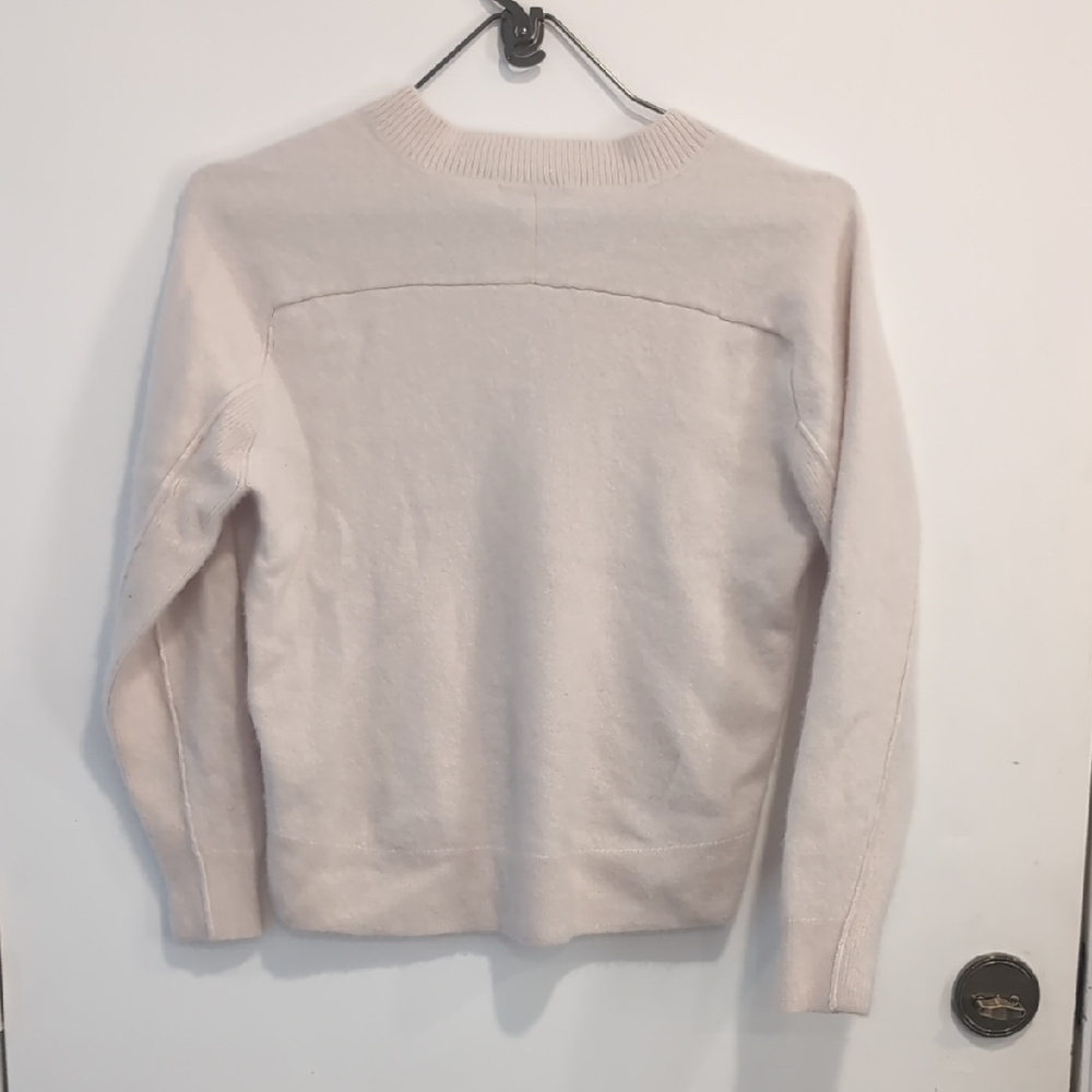Madewell Cashmere V-Neck Sweater Cream Size Small Quiet Luxury - Picture 4 of 8